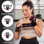Women's Workout Gloves with Wrist Wraps and Grip