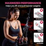 Women's Workout Gloves with Wrist Wraps and Grip