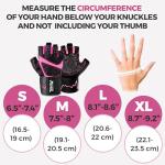 Women's Workout Gloves with Wrist Wraps and Grip