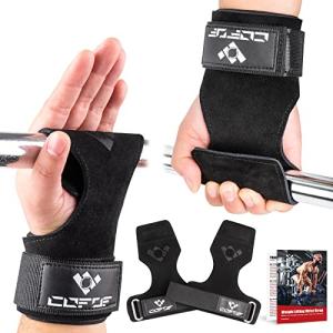 COFOF Adjustable Leather Weightlifting Wrist Straps