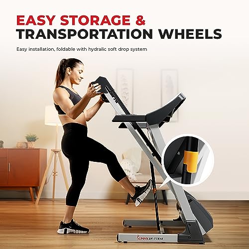 Sunny Health & Fitness Treadmill with Auto Incline