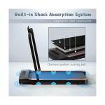 2-in-1 Folding Treadmill for Home Gym - Black/Red