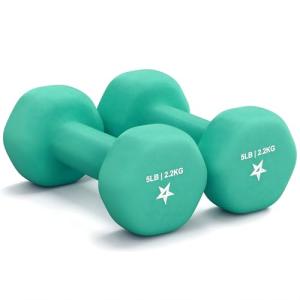 Yes4All 5 lbs Neoprene Dumbbells Set of 2