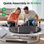 BCAN 40" Foldable Mini Trampoline for Fitness
