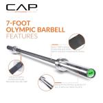 CAP Barbell Beast Olympic Bar - Black/Chrome 7