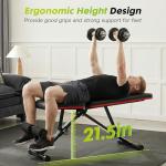 OLIXIS Adjustable Foldable Weight Bench for Home Gym