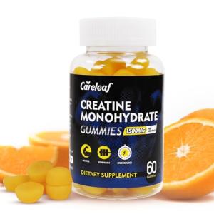 Careleaf Creatine Monohydrate Gummies – 1500mg, Orange
