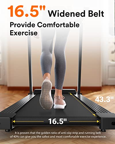 UREVO Portable Folding Treadmill with 12 Pre Set Programs