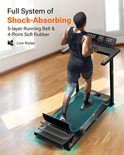 UREVO Portable Folding Treadmill with 12 Pre Set Programs