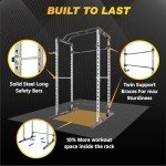 Fitness Reality Power Cage with LAT Pulldown Attachment