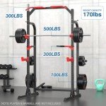 SunHome Multi-Functional Power Cage Squat Rack