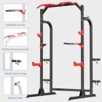 SunHome Multi-Functional Power Cage Squat Rack