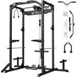Mikolo Power Rack with LAT Pulldown Attachments