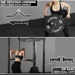 Mikolo Power Rack with LAT Pulldown Attachments