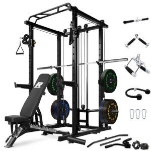 RitFit Power Cage Home Gym Package with Bench