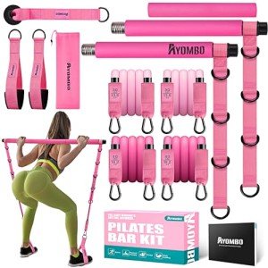 Adjustable Pilates Bar Kit with Resistance Bands
