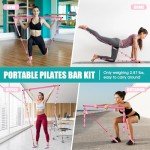 Adjustable Pilates Bar Kit with Resistance Bands