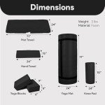 7-Piece Yoga Set with Mat & Towel