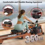 WENOKER Wooden Water Rowing Machine with Monitor