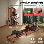 WENOKER Wooden Water Rowing Machine with Monitor