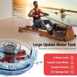 WENOKER Wooden Water Rowing Machine with Monitor