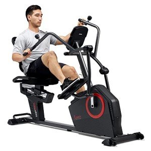 Sunny Health Fitness Recumbent Elliptical with Arm Exercises
