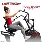 Sunny Health Fitness Recumbent Elliptical with Arm Exercises