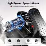 Quiet Under Desk Elliptical Machine with Remote