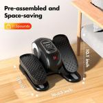 Quiet Under Desk Elliptical Machine with Remote
