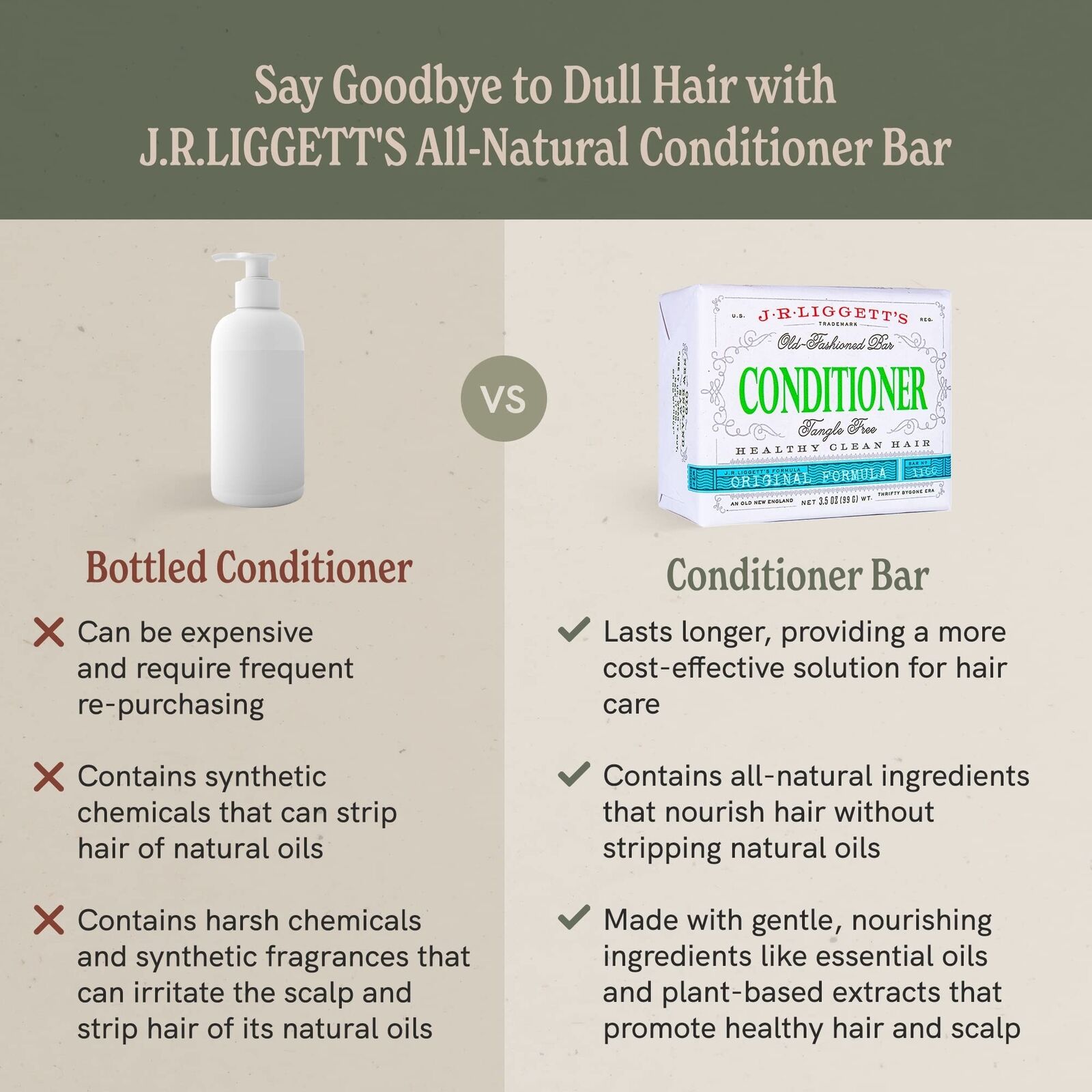 Eco-friendly plant-based hair conditioner 3-pack