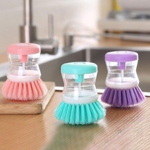 Eco-Friendly Astronaut Dish Brush with Soap Dispenser