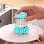 Eco-Friendly Astronaut Dish Brush with Soap Dispenser