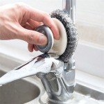 Eco-Friendly Stainless Steel Scrubbers with Handle