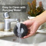 Eco-Friendly Stainless Steel Scrubbers with Handle