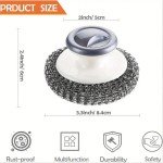 Eco-Friendly Stainless Steel Scrubbers with Handle