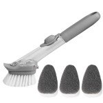 Eco-Friendly Refillable Kitchen Bowl Scrubber Tool