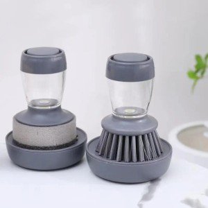 Eco-Friendly Soap Dispensing Kitchen Brush Tool