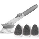 Eco-Friendly Refillable Kitchen Cleaning Brush Sponge