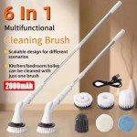 2000mAh Wireless Electric Cleaning Brush - 6-in-1