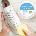 Eco-Friendly White Shoe Cleaning Cream & Sponge
