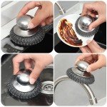 Eco-Friendly Stainless Steel Kitchen Pot Brush Set