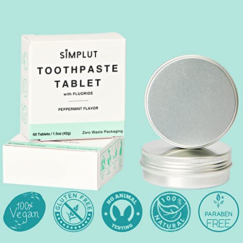 Eco-Friendly Fluoride Toothpaste Tablets, Peppermint (60 Pack)