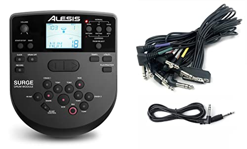 Alesis Surge Drum Module with Cable Snake and Silverline Audio Bundle