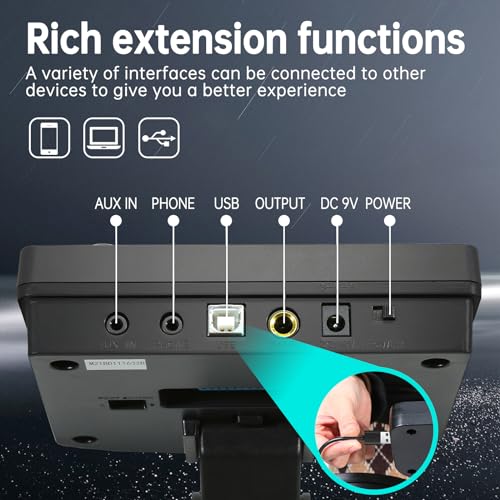 AODSK Electric Drum Set with Quiet Mesh Pads, USB MIDI, Headphones