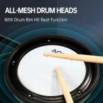 AODSK Electric Drum Set with Quiet Mesh Pads, USB MIDI, Headphones