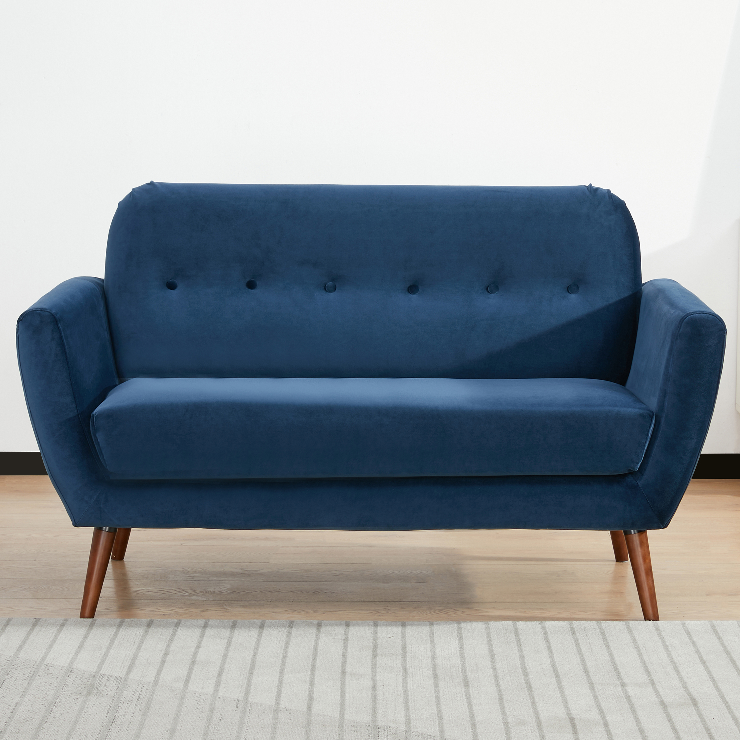 A&D Home Oakland Loveseat, Velvet Blue
