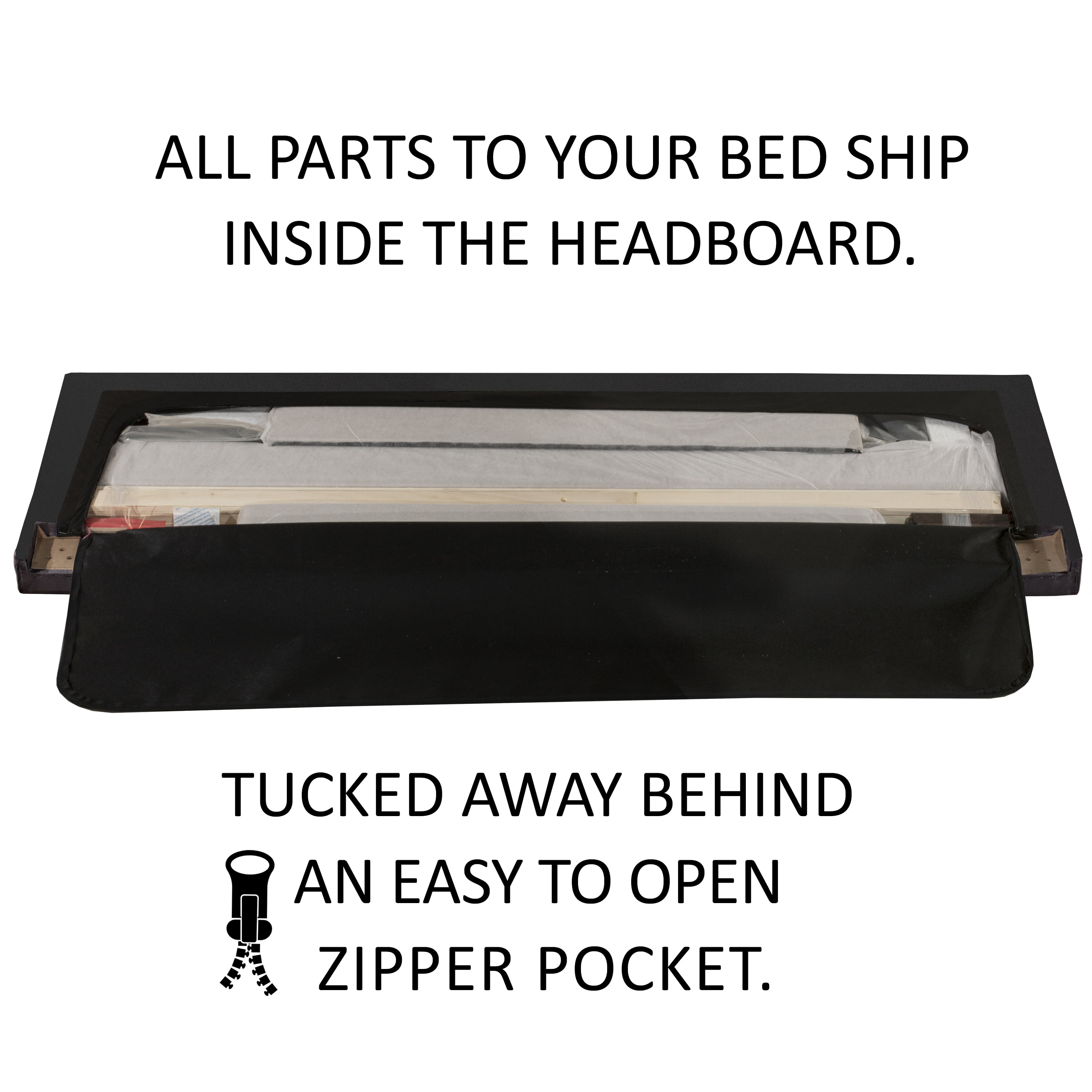 Black Faux Leather Upholstered Queen Bed with Nailhead Trim