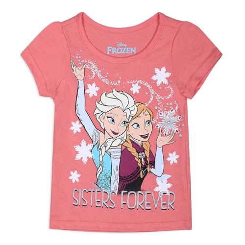 Disney Frozen Elsa and Anna 3-Pack T-Shirts - Pink/White/Green