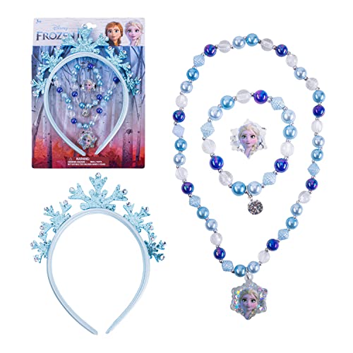 Frozen Princess Dress Up Jewelry Set - Elsa Tiara, Bracelet, Necklace