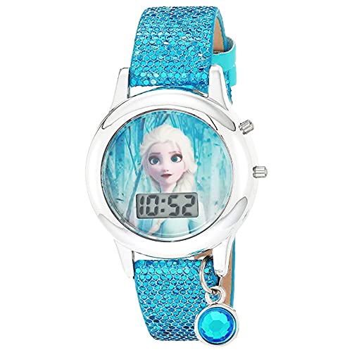 Disney Frozen Elsa Blue Digital Kids Watch with Charm Bracelet